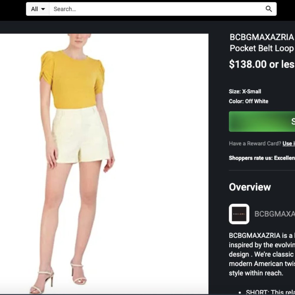 BCBG Linen Blend Shorts